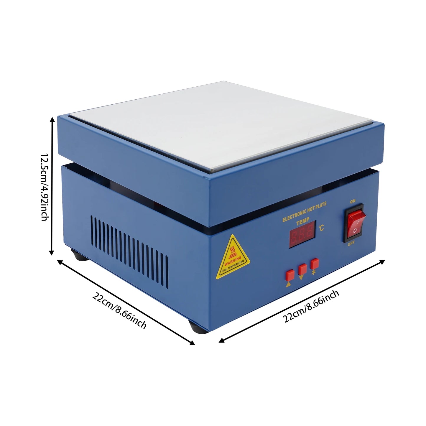 800W Soldering Hot Plate 20x20cm – LCD PCB Preheat Station for BGA SMD Rework & Electronics Repair