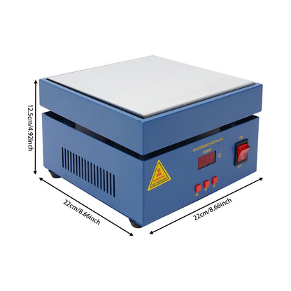 800W Soldering Hot Plate 20x20cm – LCD PCB Preheat Station for BGA SMD Rework & Electronics Repair