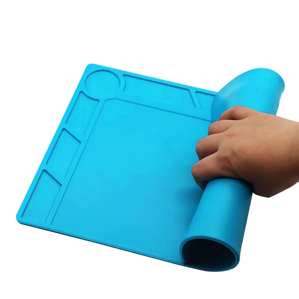 ESD Anti-Static Silicone Soldering Mat – Heat Resistant Work Pad for Electronics Repair, Hot Air & Desoldering