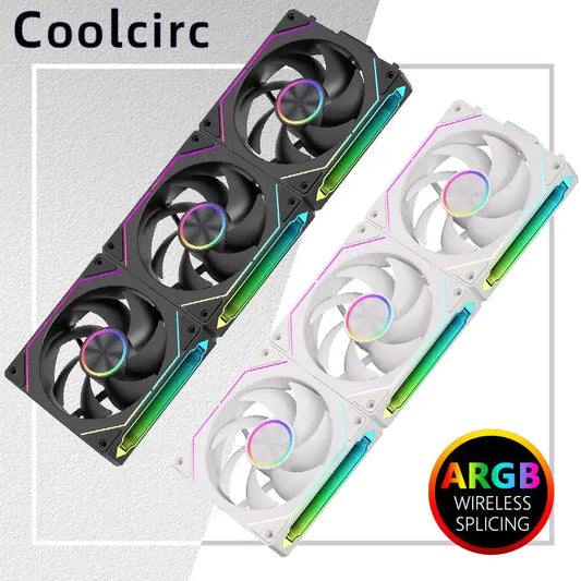 Coolcirc DL-2 Modular Wireless Splicing 120mm ARGB Fan – Infinite Mirror Lighting | Premium PC Case Cooling