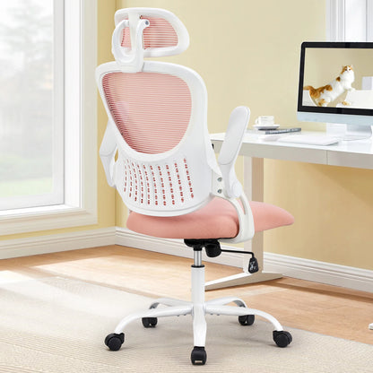 JHK Ergonomic Office Chair Mesh – Adjustable Headrest, Lumbar Support & Flip-Up Arms Desk Chair for Home Office