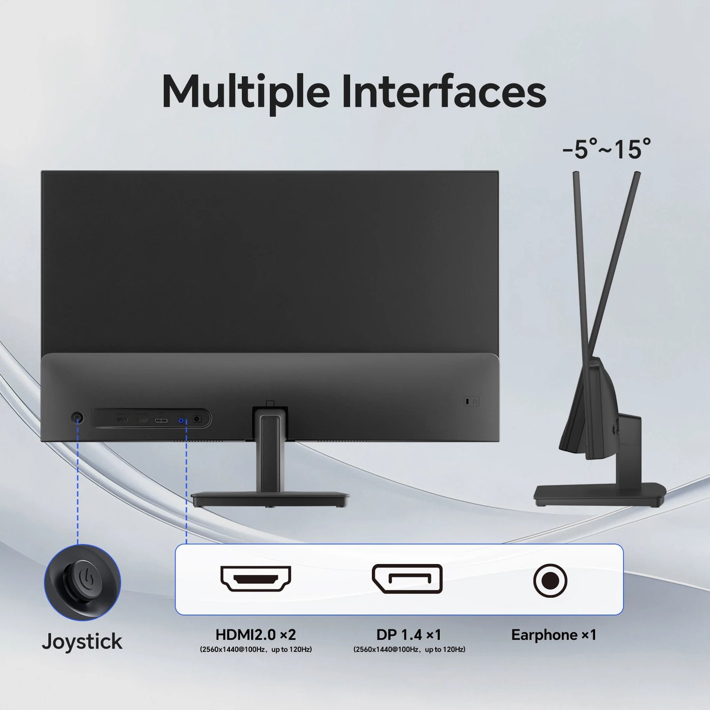 KTC 27 Inch QHD Monitor H27D9 – 2560×1440 IPS Display 120Hz Gaming & Office Monitor