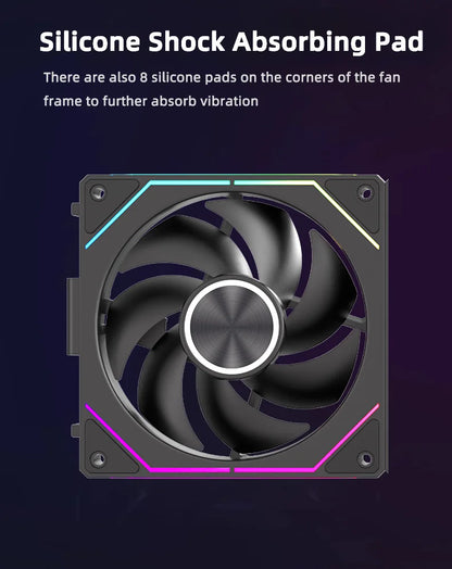 Coolcirc DL-2 Modular Wireless Splicing 120mm ARGB Fan – Infinite Mirror Lighting | Premium PC Case Cooling