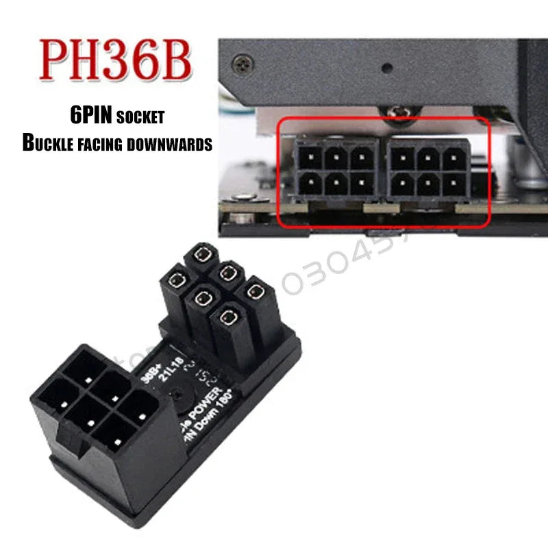 Graphics Card Power Supply Adapter Elbow 180° – PCI-E 6Pin / 8Pin Rotating Connector - TechTastic Treasures