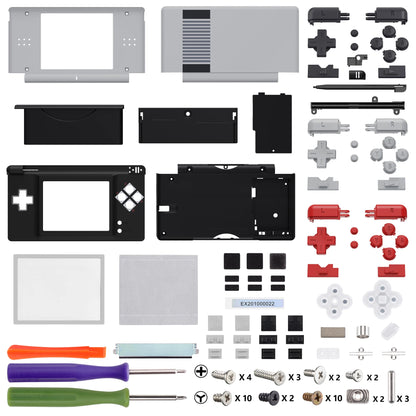 eXtremeRate Nintendo DS Lite Full Housing Shell – Replacement Case Cover with Buttons & Screen Lens for NDSL