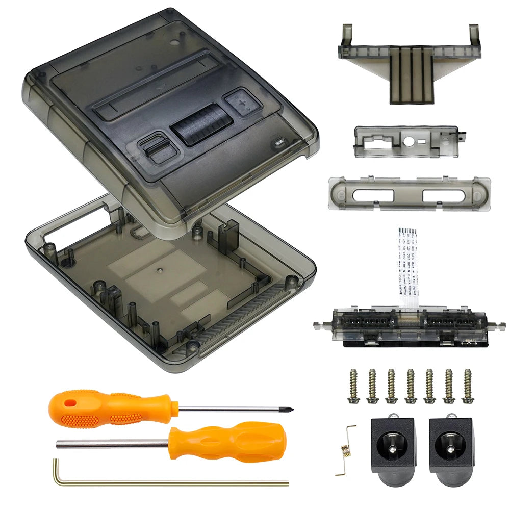 Bitfunx Transparent Replacement Case for Super Famicom / Super NES Console