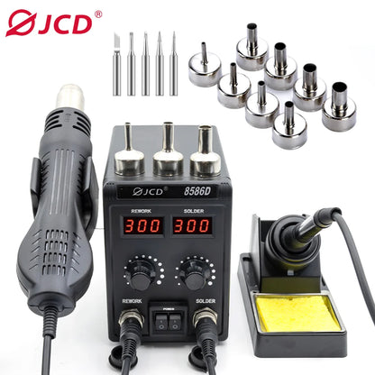 8898 2-in-1 Soldering Station Hot Air Gun & Iron – Digital Display Rework Tool for BGA SMD PCB Phone Repair