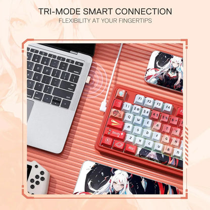 Redragon K673 PRO SE Wireless RGB Mechanical Gaming Keyboard – 81 Keys, Hot-Swap, Anime Edition - TechTastic Treasures