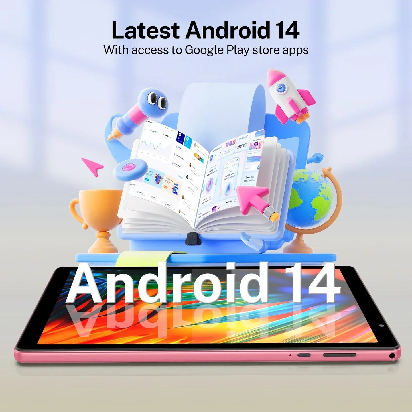 10” Android 14 Tablet | 4GB RAM, 128GB Storage, 5G WiFi