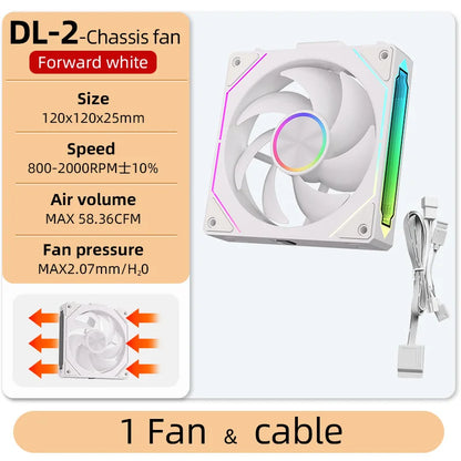 Coolcirc DL-2 Modular Wireless Splicing 120mm ARGB Fan – Infinite Mirror Lighting | Premium PC Case Cooling