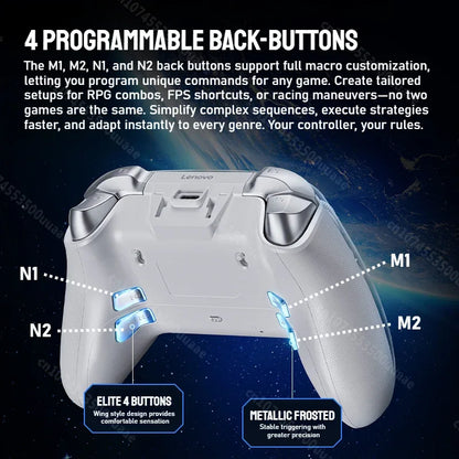 Lenovo X01 1.44" Smart Screen Wireless Controller – 3 Modes | Multi-Platform | Programmable Back-Button Gamepad - TechTastic Treasures