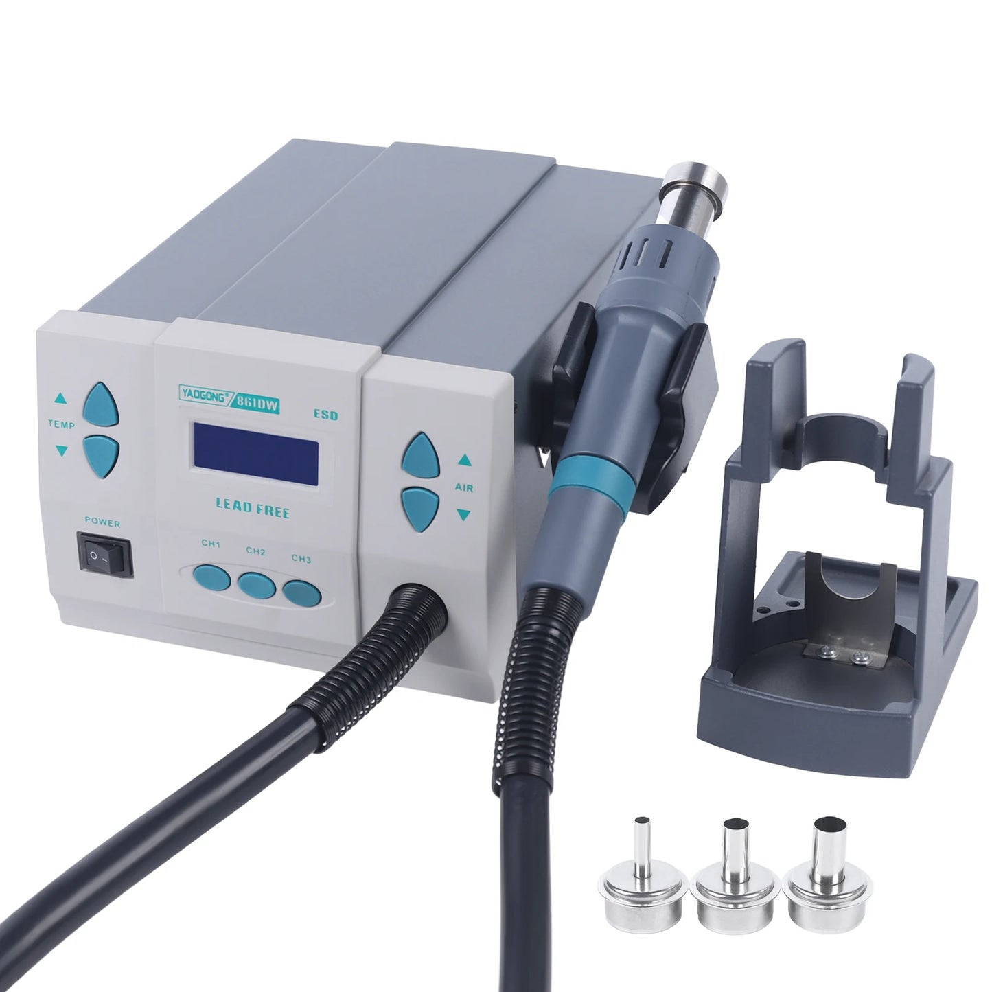 861DW 1000W Hot Air Rework Station – Digital Display Brushless Turbo Heat Gun for PCB & Soldering Repair