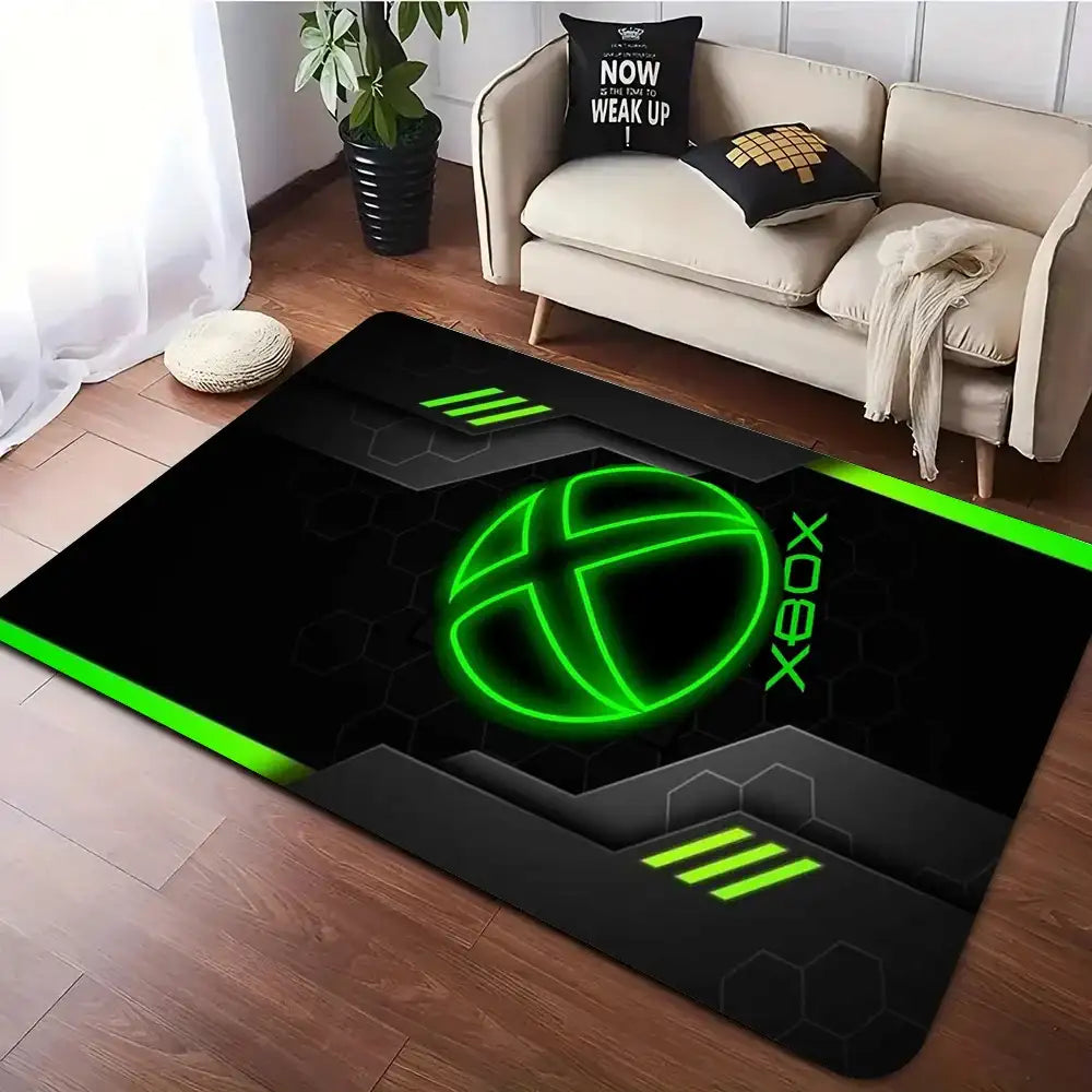 Xbox Gaming Area Rug | Large Non-Slip Washable Carpet for Gaming Room