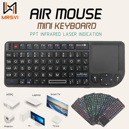 MRSVI A8 Mini Wireless Keyboard with Touchpad – 2.4G Backlit Air Mouse for Android TV & PC