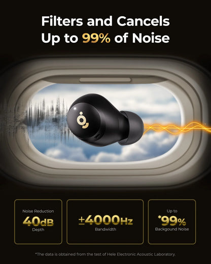 Wegear Bluetooth 5.4 Wireless Earbuds – Hybrid ANC Noise Cancelling Earbuds with 6 Mics & 32H Playtime