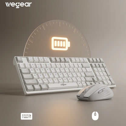 Wegear KM3 Wireless Keyboard Mouse Combo – 98 Keys Full Size 2.4GHz Wireless Keyboard & Mouse for PC, Laptop, Desktop & Mac