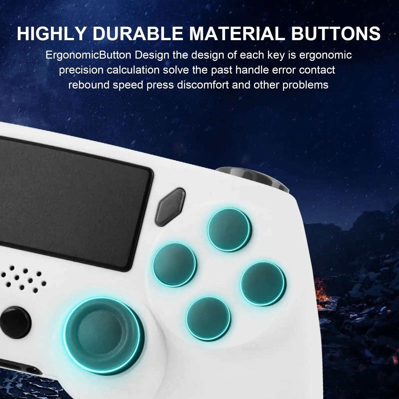 GAMINJA Wireless Gamepad with 6-Axis Gyroscope – Touchpad & Dual Vibration