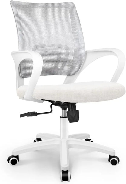 Black Mesh Gaming Office Chair – Mid Back Ergonomic Task Chair with Lumbar Support & Adjustable Height