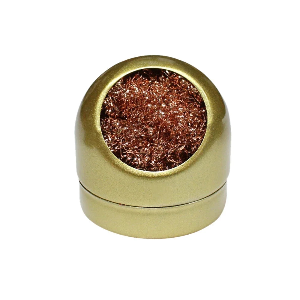 Soldering Iron Tip Cleaner | Steel Wool Cleaning Ball with Metal Stand