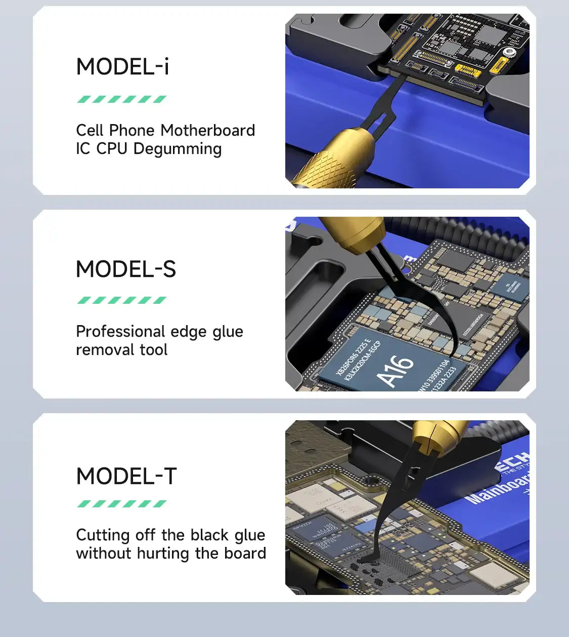 MECHANIC Assassin 5 Degumming Blade Set | IC CPU Phone Repair Tools