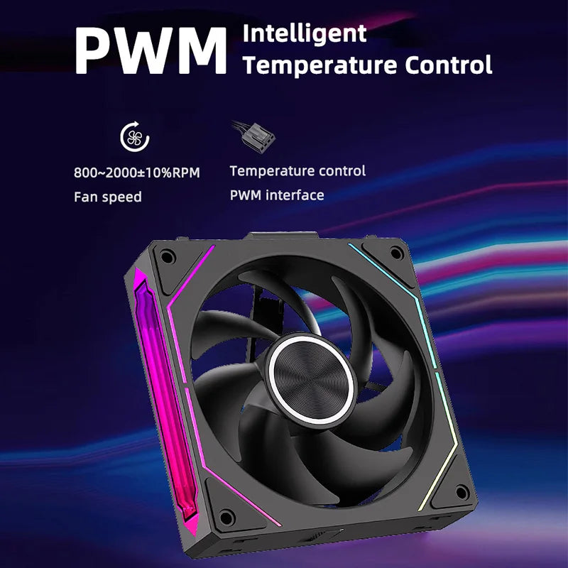 Coolcirc DL-2 Modular Wireless Splicing 120mm ARGB Fan – Infinite Mirror Lighting | Premium PC Case Cooling
