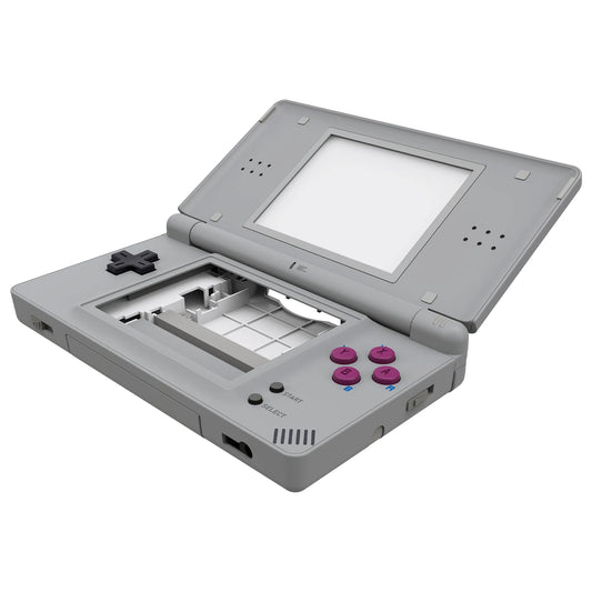 eXtremeRate Full Housing Shell for Nintendo DS Lite – Classic 1989 Game Boy Style Replacement Case with Buttons & Screen Lens