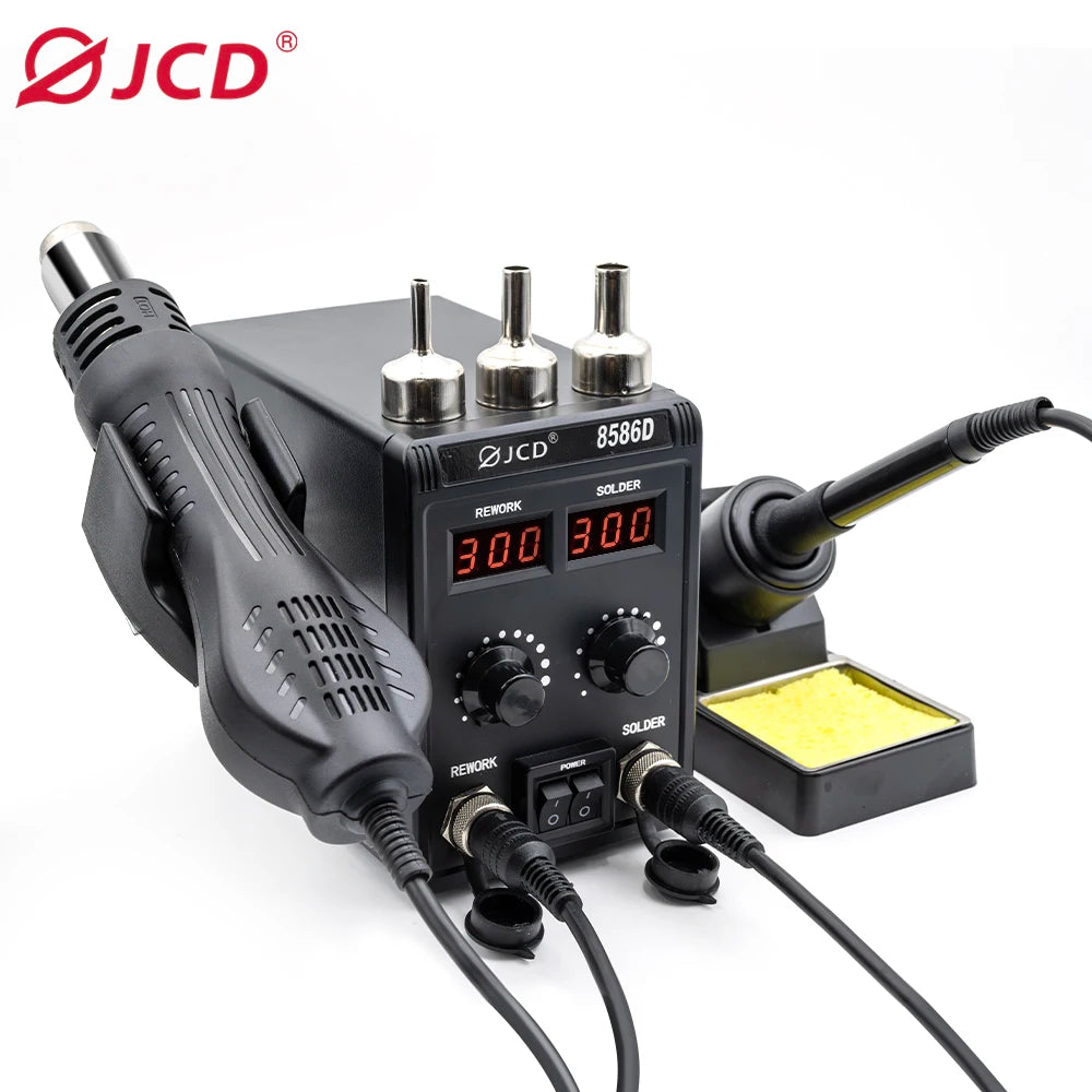8898 2-in-1 Soldering Station Hot Air Gun & Iron – Digital Display Rework Tool for BGA SMD PCB Phone Repair