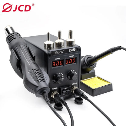 8898 2-in-1 Soldering Station Hot Air Gun & Iron – Digital Display Rework Tool for BGA SMD PCB Phone Repair