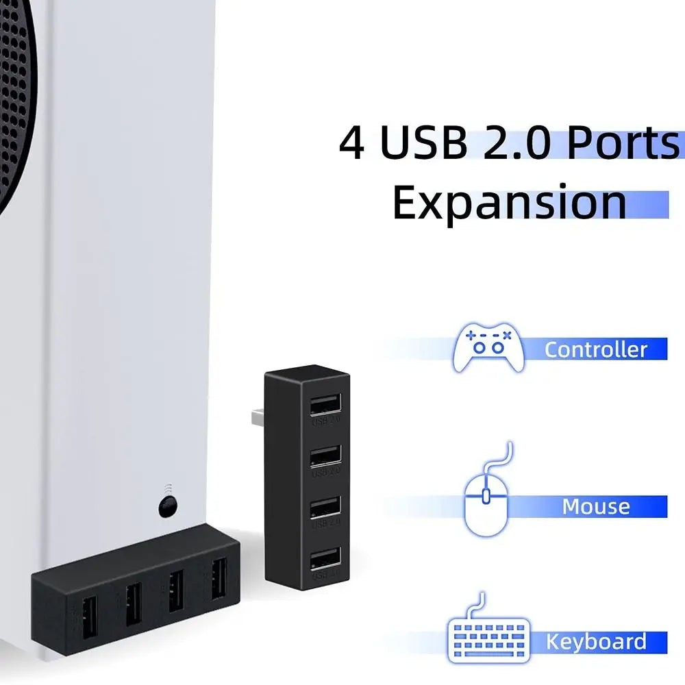 High-Speed USB 4-Port Hub for Xbox Series X|S – USB Converter & Expander Adapter