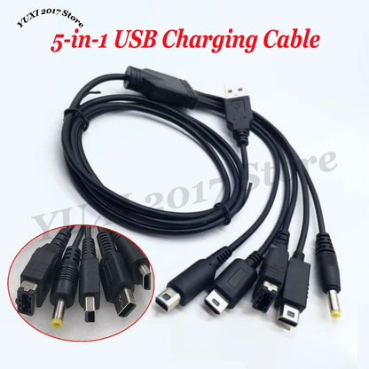 5-in-1 USB Charging Cable for Nintendo & PSP – Multi-Console Charger