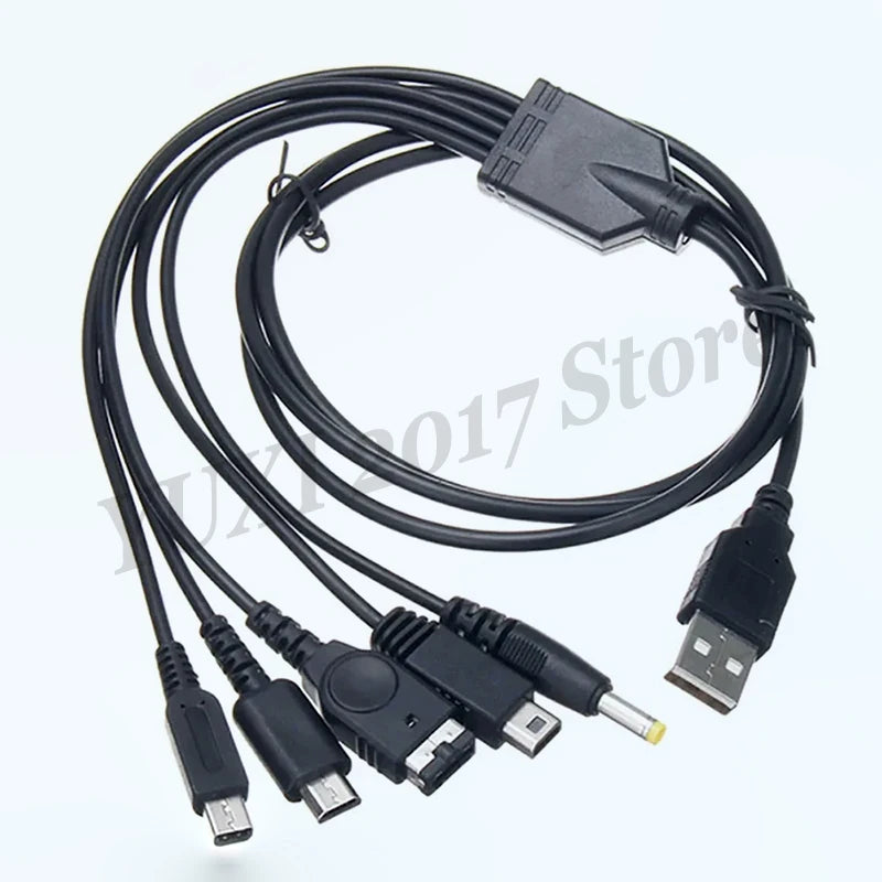 5-in-1 USB Charging Cable for Nintendo & PSP – Multi-Console Charger