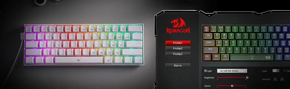 Redragon K630 Dragonborn 60% Hot-Swappable RGB Mechanical Gaming Keyboard - TechTastic Treasures
