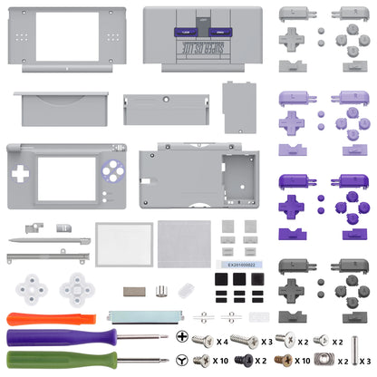 eXtremeRate Nintendo DS Lite Full Housing Shell – Replacement Case Cover with Buttons & Screen Lens for NDSL