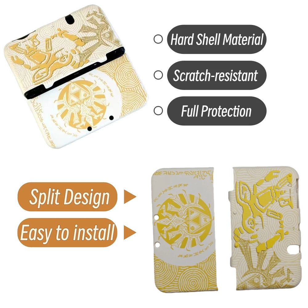 Hard Shell Protective Case for New 3DS XL / LL – Split Type Full Cover Scratch-Resistant Snap-On Shell