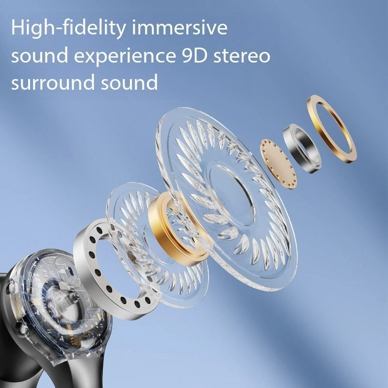 Mirror Display Wireless Ear Clip Bluetooth Earphones | Sports