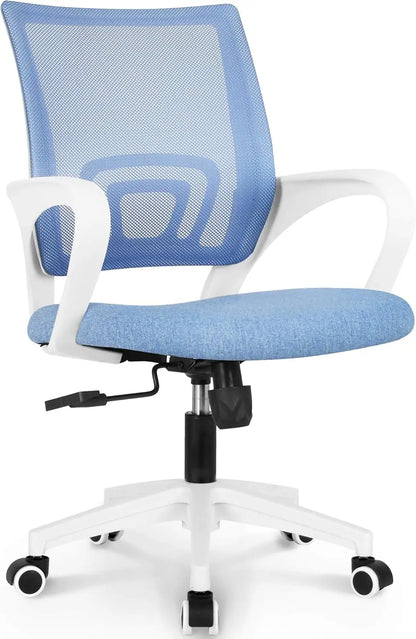 Black Mesh Gaming Office Chair – Mid Back Ergonomic Task Chair with Lumbar Support & Adjustable Height