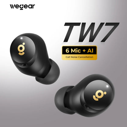 Wegear Bluetooth 5.4 Wireless Earbuds – Hybrid ANC Noise Cancelling Earbuds with 6 Mics & 32H Playtime