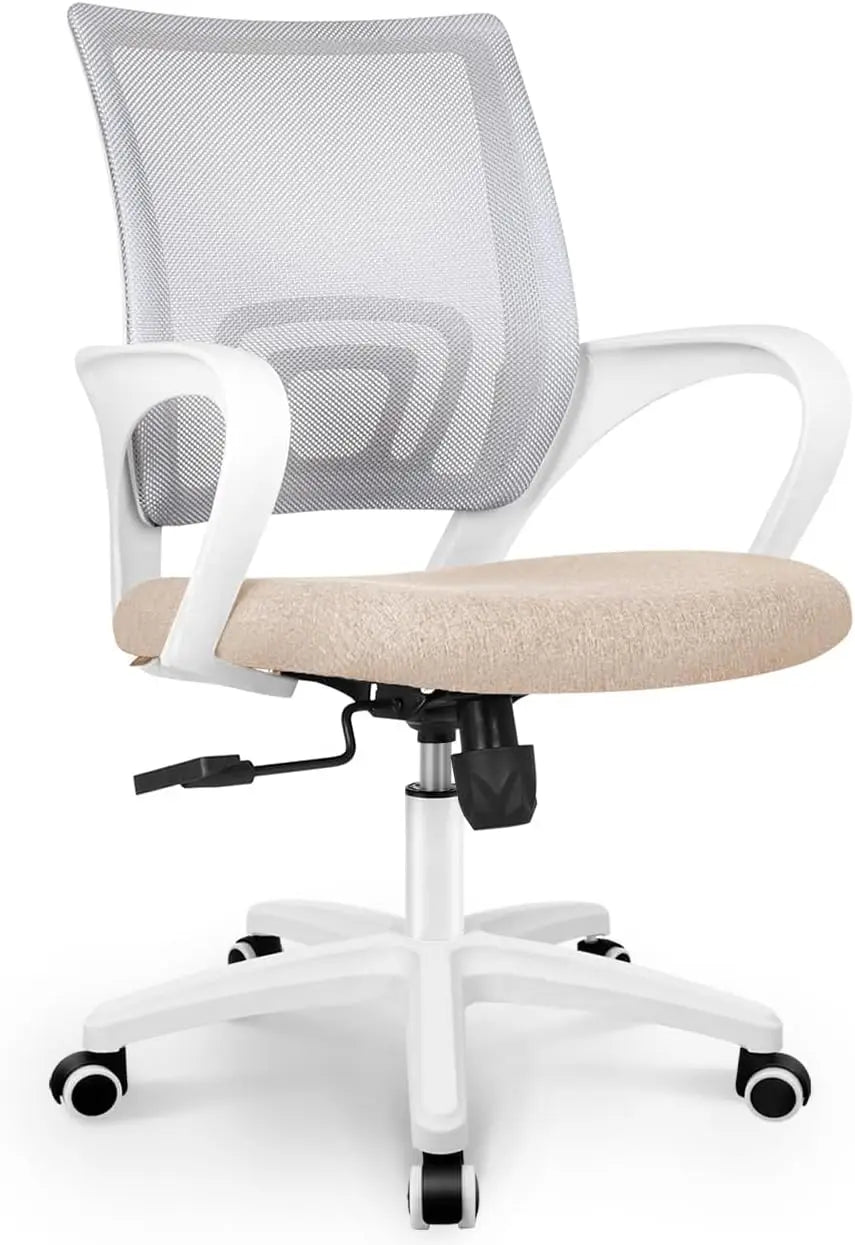 Black Mesh Gaming Office Chair – Mid Back Ergonomic Task Chair with Lumbar Support & Adjustable Height