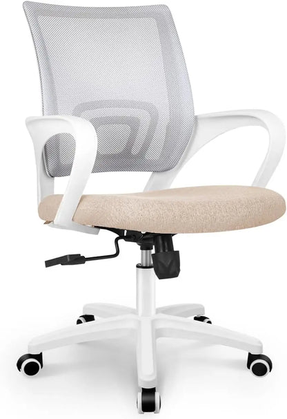 Black Mesh Gaming Office Chair – Mid Back Ergonomic Task Chair with Lumbar Support & Adjustable Height