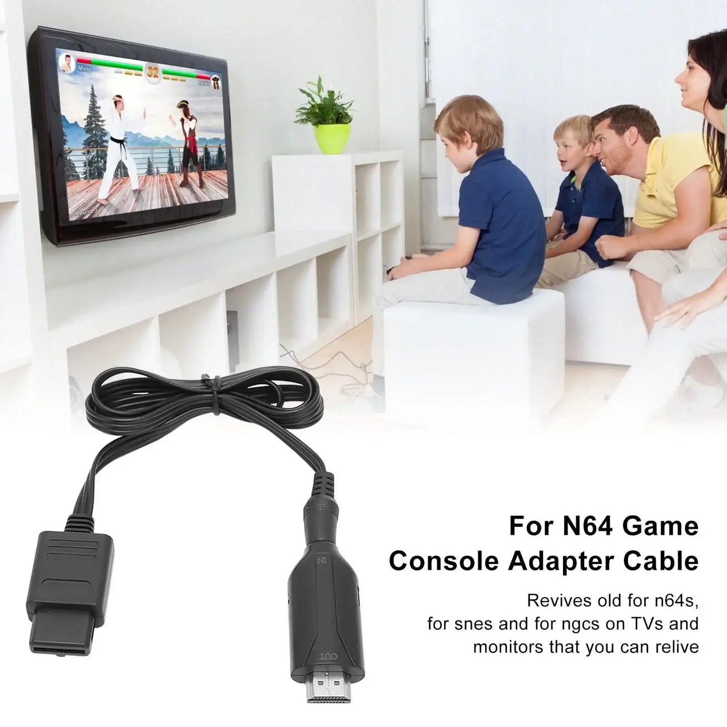 N64 SNES GameCube to HDMI Converter | 1080P Plug & Play Video Adapter