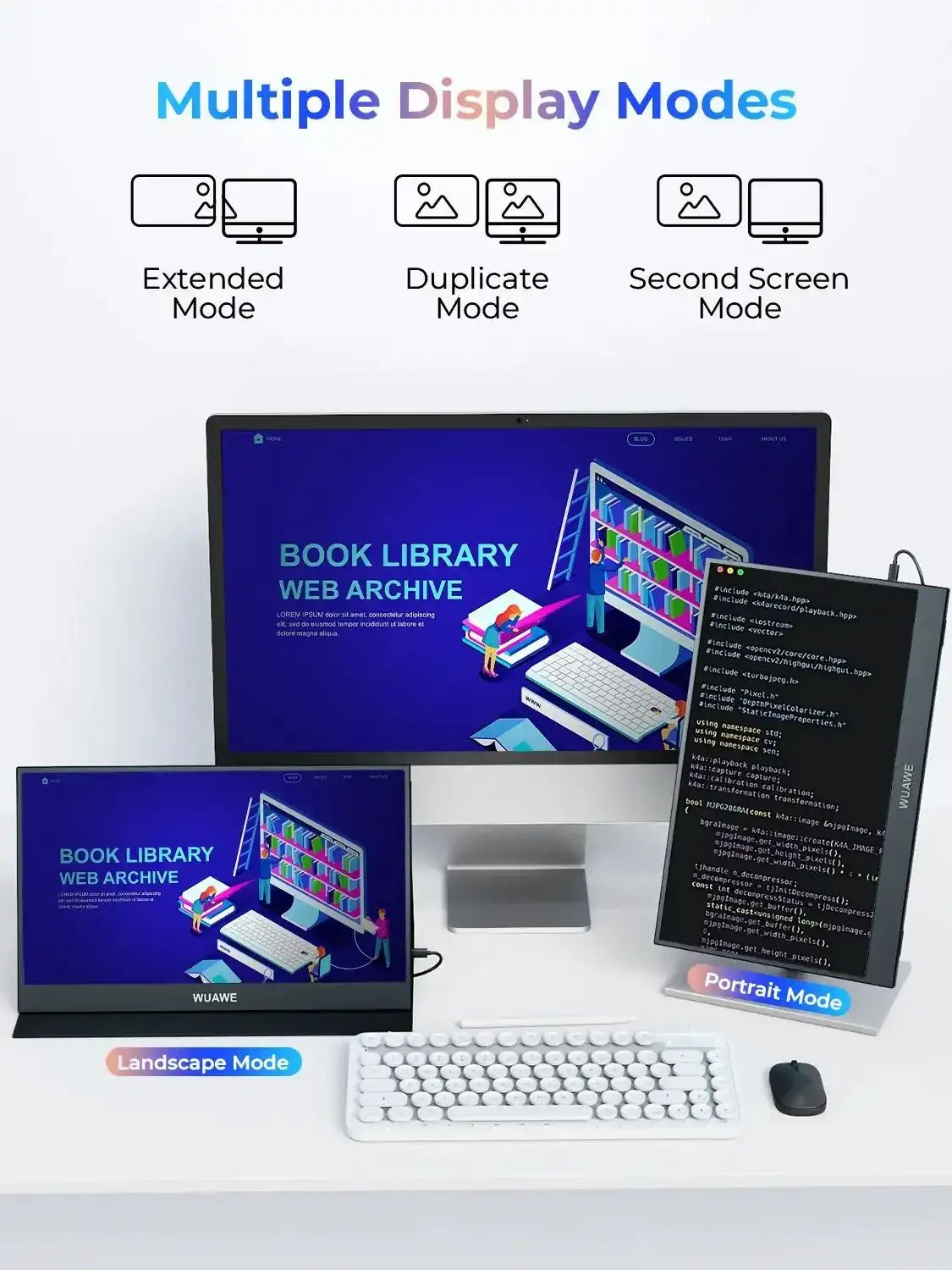 WUAWE 15.6-Inch Portable Monitor – 1080P FHD HDR Display with USB-C &amp; HDMI - TechTastic Treasures