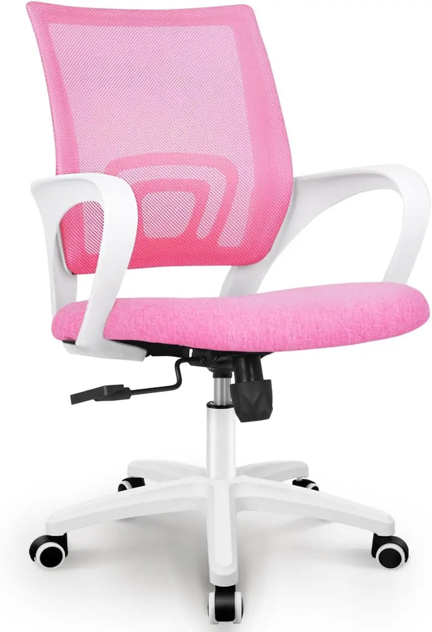 Black Mesh Gaming Office Chair – Mid Back Ergonomic Task Chair with Lumbar Support & Adjustable Height