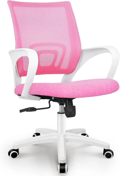 Black Mesh Gaming Office Chair – Mid Back Ergonomic Task Chair with Lumbar Support & Adjustable Height