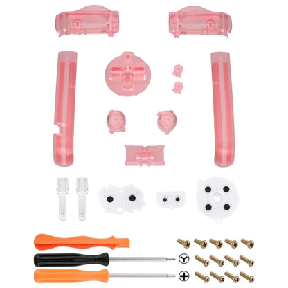 eXtremeRate Full Set Replacement Buttons for Game Boy Advance – Transparent Series - TechTastic Treasures