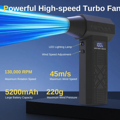 120,000 RPM Electric Air Duster Blower – Cordless High-Speed Cleaning Tool for PC, Car, and Home