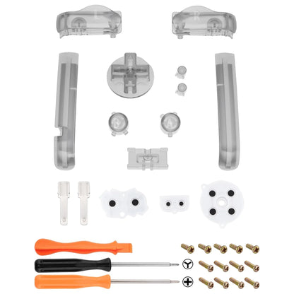 eXtremeRate Full Set Replacement Buttons for Game Boy Advance – Transparent Series - TechTastic Treasures