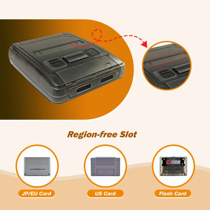 Bitfunx Transparent Replacement Case for Super Famicom / Super NES Console