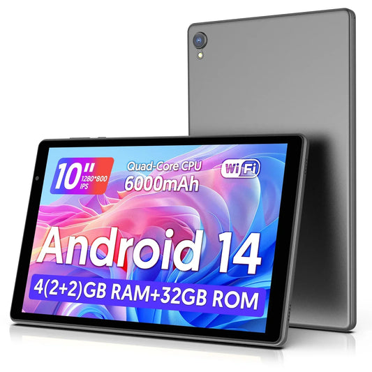 10” Android 14 Tablet | 4GB RAM, 128GB Storage, 5G WiFi