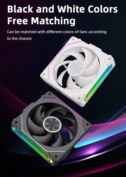 Coolcirc DL-2 Modular Wireless Splicing 120mm ARGB Fan – Infinite Mirror Lighting | Premium PC Case Cooling