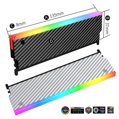 5V 3-Pin ARGB RAM Cooler | DDR2 DDR3 DDR4 DDR5 Memory Heat Sink